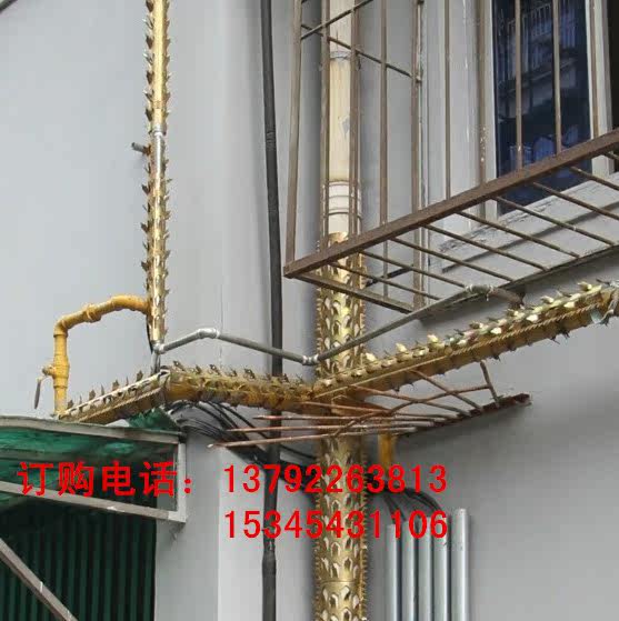 防爬刺放盗不锈钢防爬刺煤气燃气管道防爬刺防盗防爬刺管道φ25mm