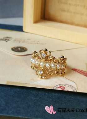 美国手工天然珍珠排戒