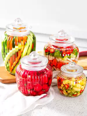 Food sealed jar glass bottle household kimchi jar tea jar storage tank Miscellaneous grain storage tank pickle jar
