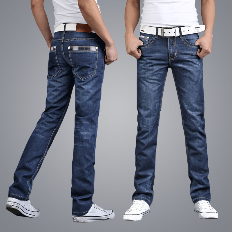 Jeans pour adolescent droite en vrac en coton pour automne - Ref 1464208 Image 1