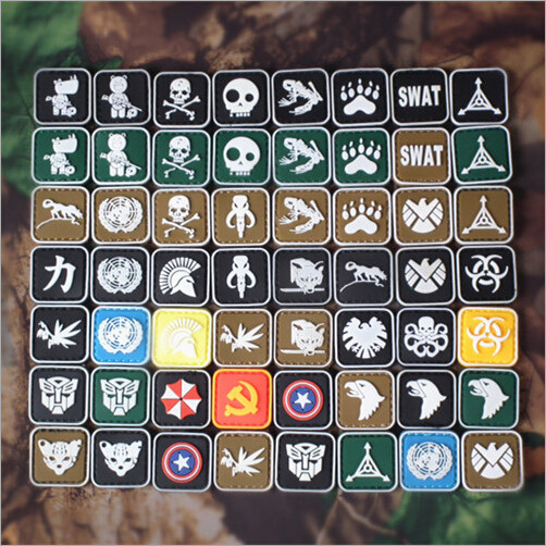 高品质 迷你魔术贴章PVC户外军迷包贴章个性塑料胶章背面魔术勾面,运动包/户外包/配件,贴章/魔术贴章,淘宝优惠券,粉丝福利购,淘宝优惠卷