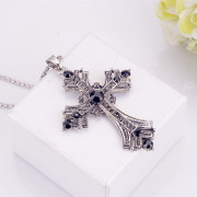 Package mail compose well Europe, exaggerated cross long necklace women jewelry Korea fashion necklace decoration accessories