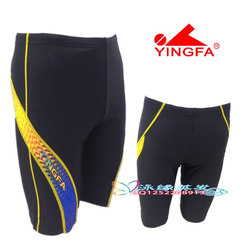 热卖正品泳裤yingfa英发Y3329款男五分游泳裤比赛训练时尚泳裤