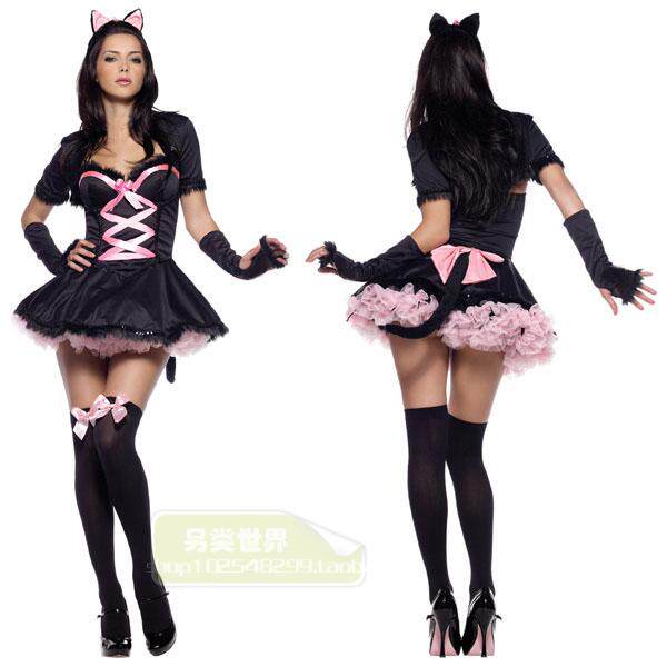 万圣节cos可爱猫女郎演出酒吧服制服派对 兔女郎装舞台装领舞服