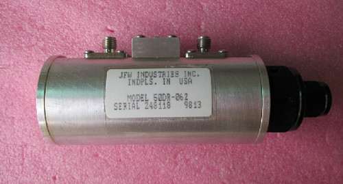 JFW 50R-062 DC-2GHz 0 - 9.8dB; 0.2dB 射频微波同轴可调衰减器 JFW 手调步进衰减器 型号:50R-062 工作频率：DC - 2000MHz 衰减范围：0 - 9.8dB; 0.2dB 步进 接头：SMA-F-F