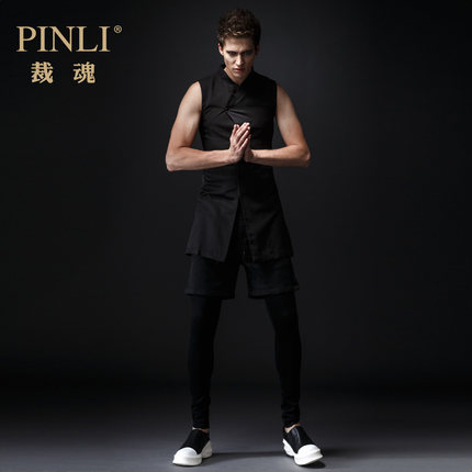 [秒]PINLI品立裁魂<em>2015</em>秋装<em>新款</em>时尚<em>男装</em>中长