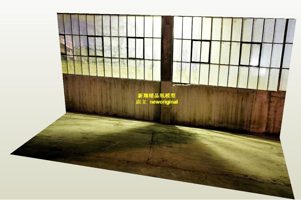 1比6 12 18工厂仓储设置废弃仓库停车库建筑兵人车模汽车场景模型