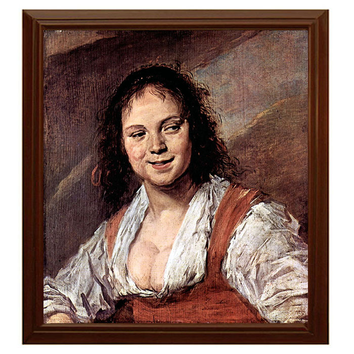 艺微实木有框画装饰画世界名画欧洲风俗画哈尔斯的吉普赛女郎