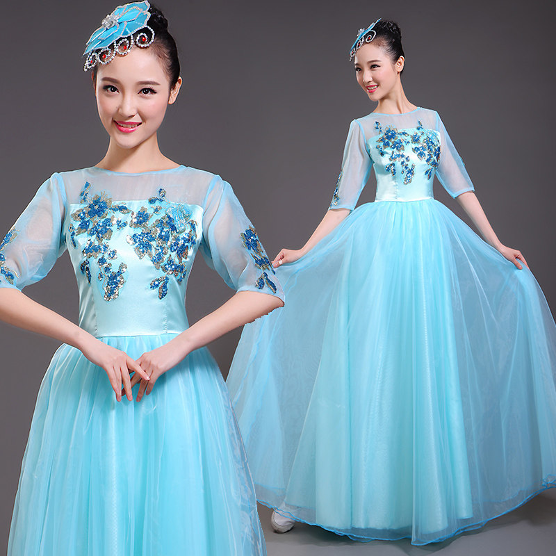 2019开场舞演出服古筝表演服成人中老年合唱团服装新款青花表演服|msdalam kategori Butik wanita / wanita, pakaian/pakaian kebangsaan/peringkat pakaian, pakaian kebangsaan/pakaian - dari Buy2taobao.com untuk memberikan perkhidmatan ejen Taobao profesional membeli