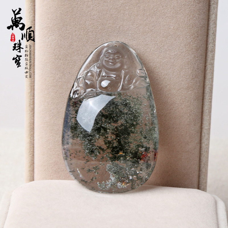 水晶雕刻件生日礼物工艺品绿幽灵