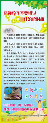 582办公装饰海报展板素材944,弱视孩子不要错过时机