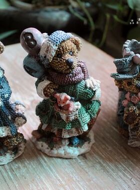 小熊美式乡村风摆件瑕疵特价处理