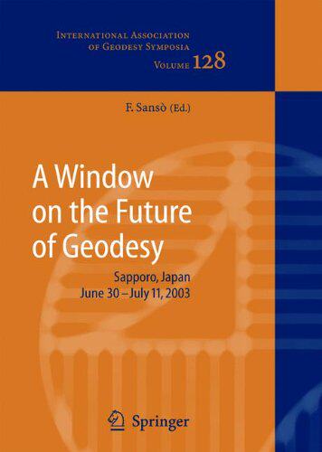 【预订】A   Window on the Future of Geodesy:...