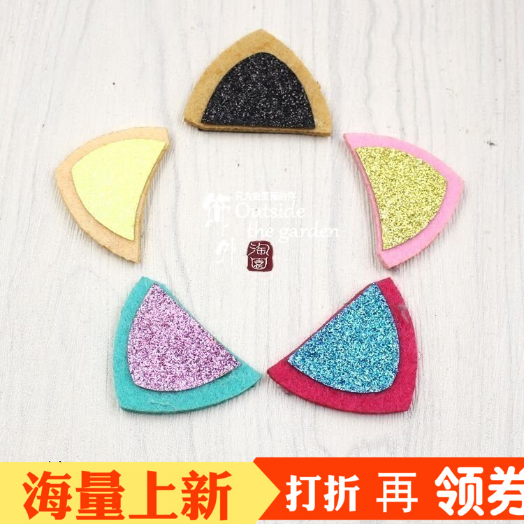 diy彩金猫耳朵儿童手工发夹