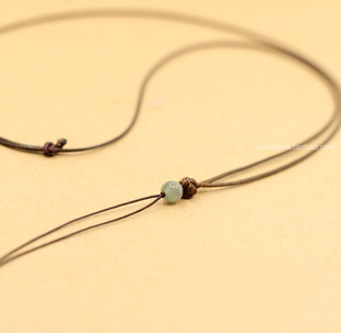 定制民族风蜡绳（非泰蜡）1mm简约手编项链绳可调节挂金玉不含坠