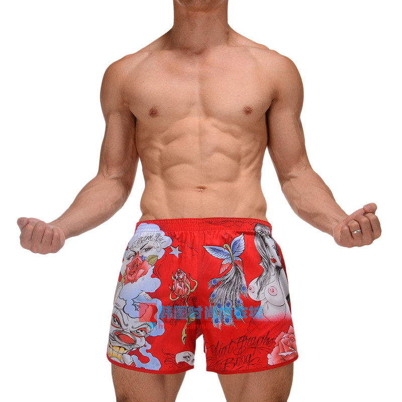 阿罗裤 男士纯棉宽松大码红色卡通内裤青年透气加肥加大男平角裤,女士内衣/男士内衣/家居服,男平角内裤,淘宝优惠券,粉丝福利购,淘宝优惠卷