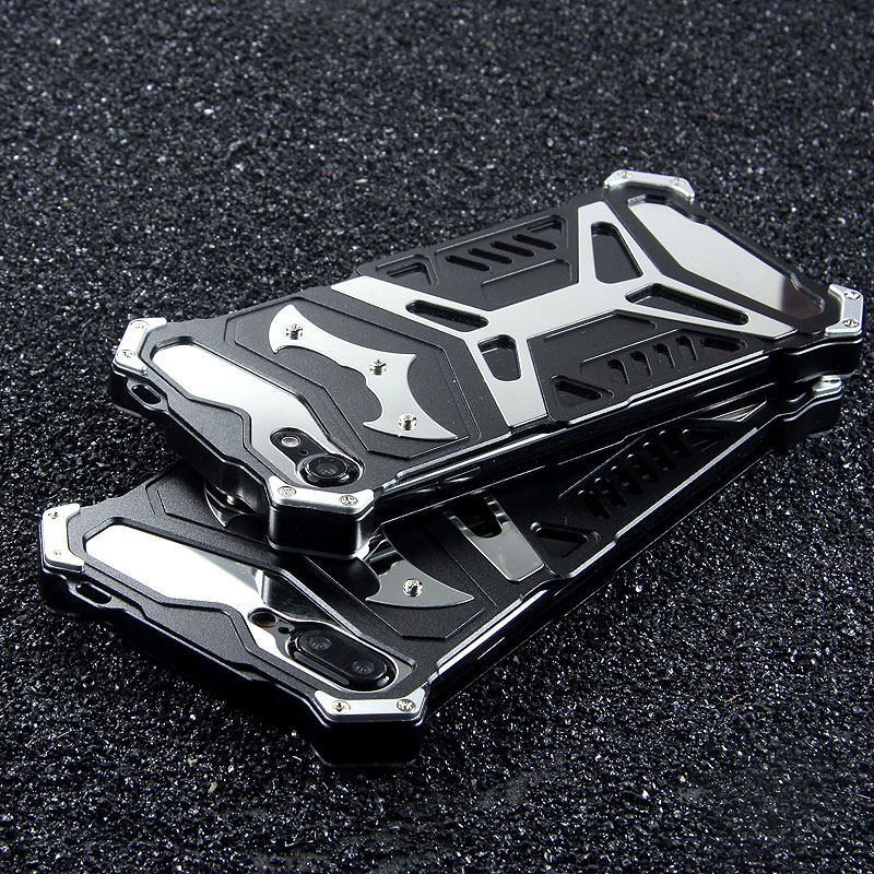 Crescent Knife Batman Stainless Steel Mirror Shockproof Aluminum Metal Case Cover for Apple iPhone 7 Plus & iPhone 7