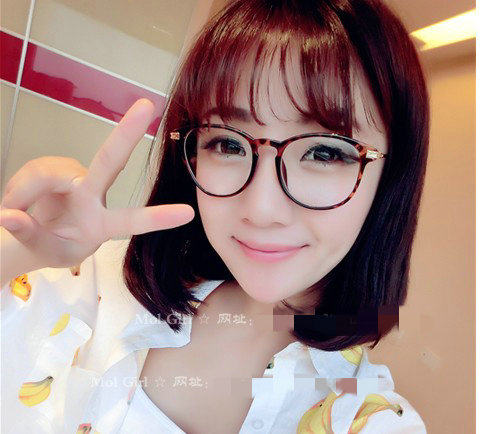 韩版可做近视平光镜豹纹古力娜扎江疏影汪涵小清新同款眼镜框子