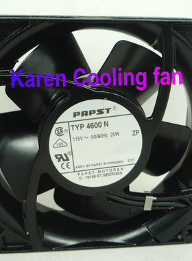 全新原装EBMPAPST 12CM 115V全金属耐高温风扇TYP4600N 4600X