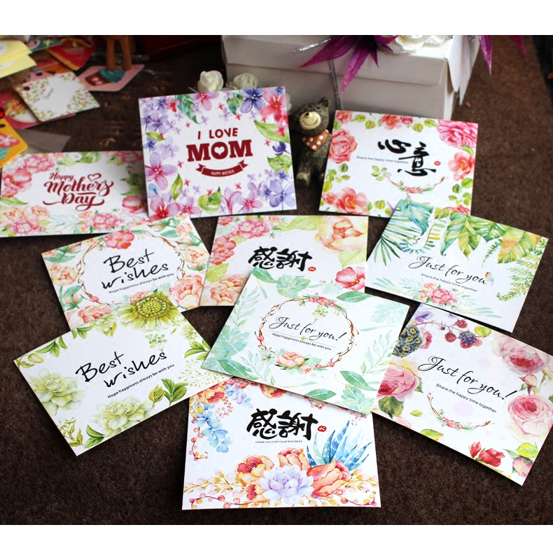 祝福just for you心意礼物感谢卡留言卡小信封明信片节日感恩贺卡