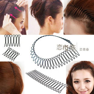 隐形弹力发箍卡子固定侧头发钢丝无痕加长前发梳刘海碎发夹围梳女