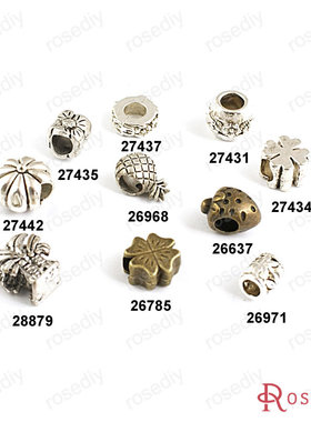 DIY复古合金配件 香巴拉手链 手链串珠 手链配件 大孔珠 26637