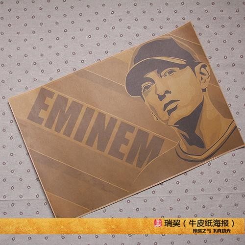 Eminem海报阿姆埃米纳姆姆爷写真画复古装饰画定制HIPHOP天王挂画