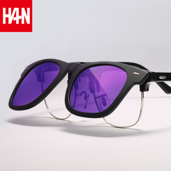 近视专用 HAN 汉 近视太阳镜偏光夹片 聚划算+优惠券折后￥29包邮（￥49-20）多色可选