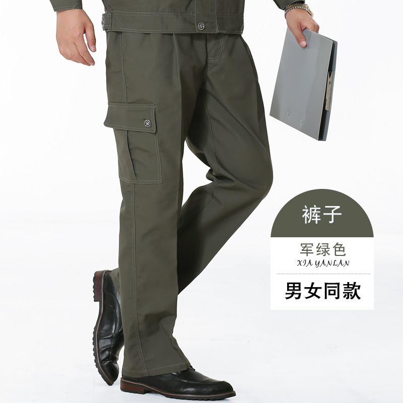 春夏工作褲電焊工裝褲勞保褲耐磨長褲子汽修褲工作服褲子機修褲