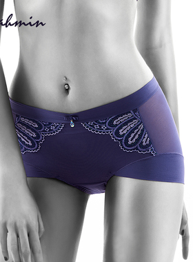 贝佳人B78509夏季中腰收腹弹力内裤蕾丝刺绣舒适透气女士平角裤