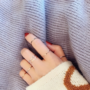 18k玫瑰金关节尾戒