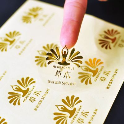 烫金烫银pvc透明亮金不干胶印刷