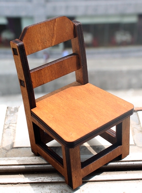 吊脚娃娃木制餐椅拍图摄影道具