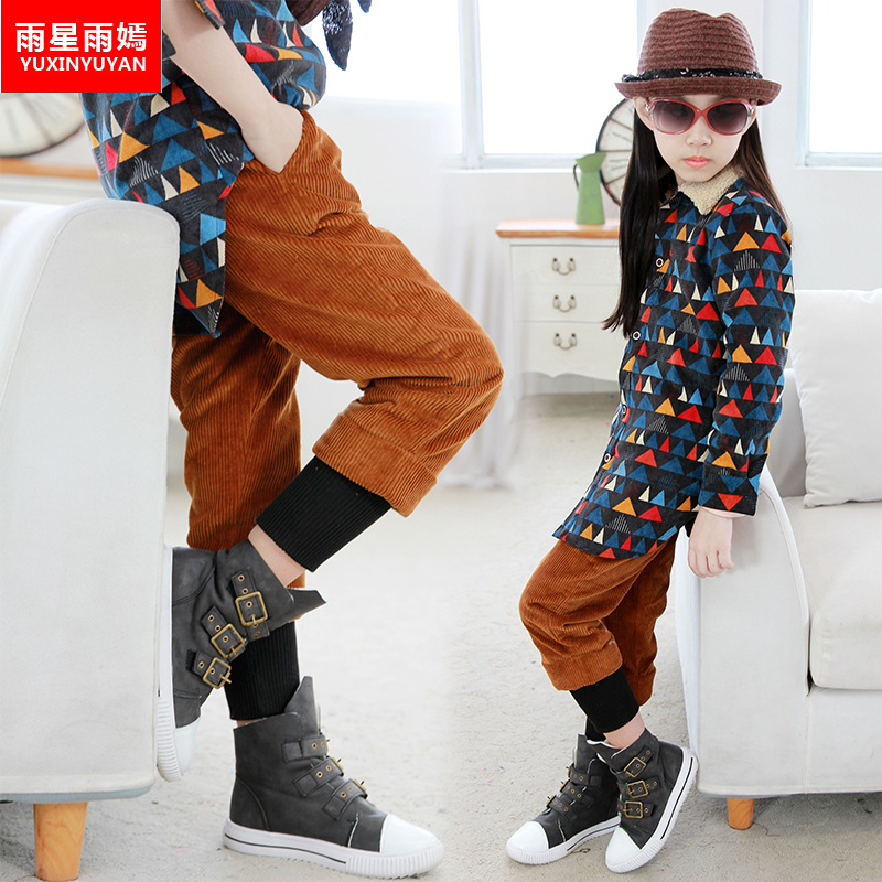 Pantalon fille en velours côtelé - Ref 2061616 Image 1