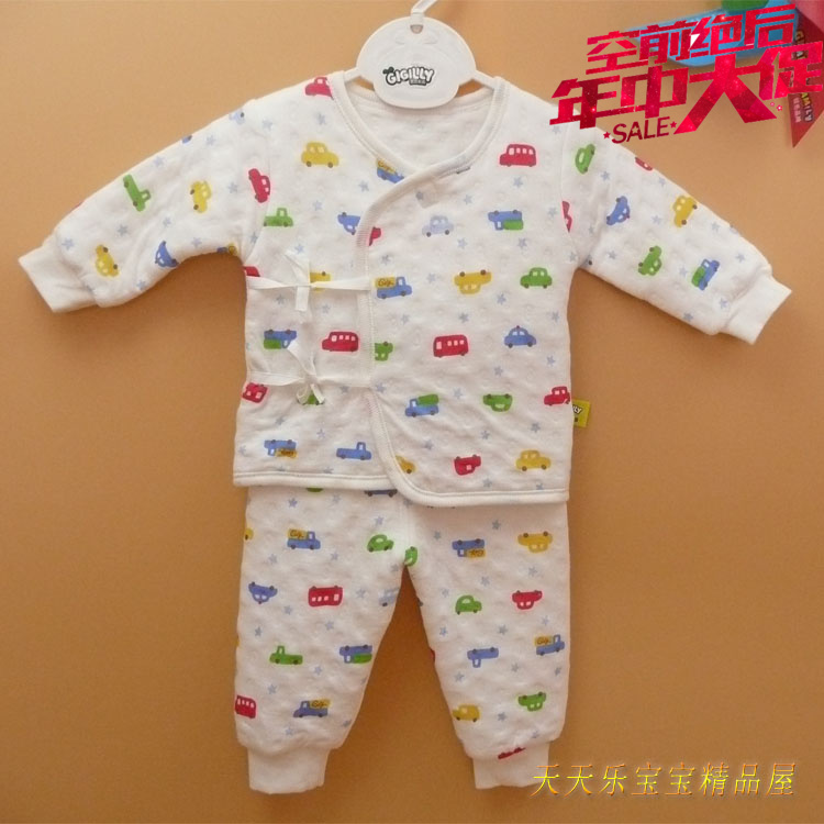 吉吉莉莉新款 白色莫代樂(lè)夾層印花合同套 精品內(nèi)衣 寶寶服