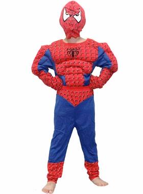 COS舞会服装 儿童表演服装 儿童男孩终极肌肉蜘蛛侠服装
