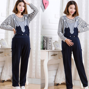 慈颜韩版孕妇装 孕妇裤 春秋 休闲背带裤YHY74