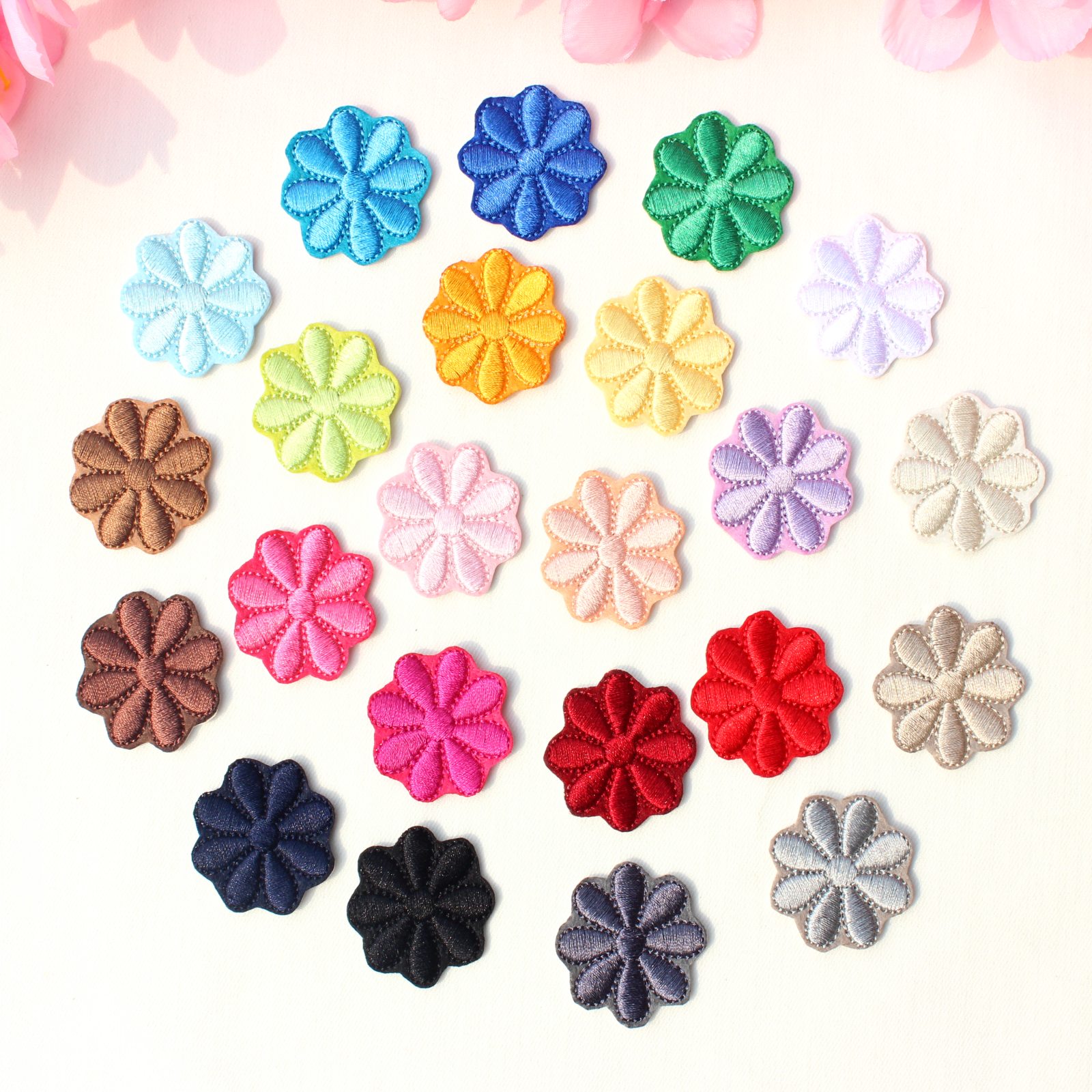 布贴刺绣花朵补丁贴布艺太阳花