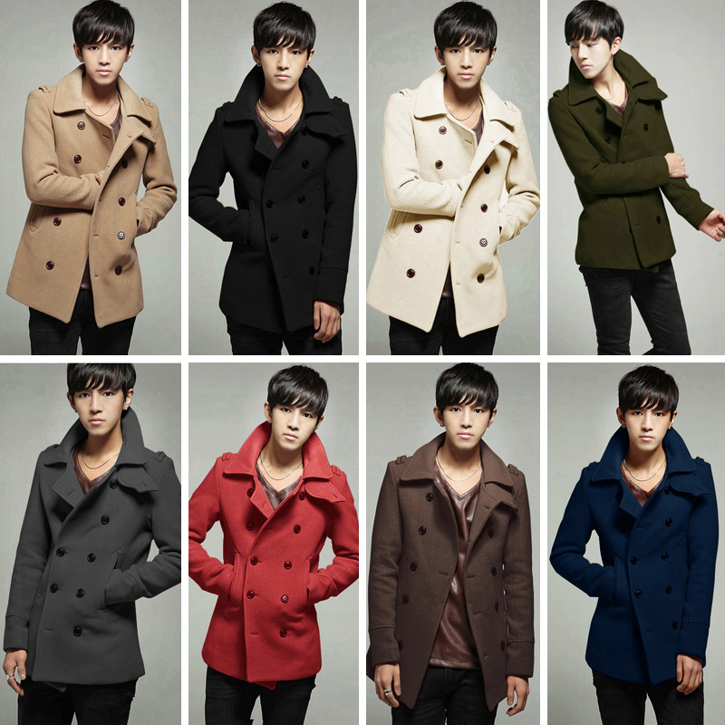 韓版雙排扣中長款外套men winter warm windbreaker trench coat在類目 男裝, 毛呢大衣中 - 來自Buy2taobao.com提供專業的淘寶代購服務