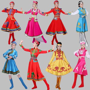 新款少数民族服装蒙古族服装草原服装广场舞服装女装演出服装