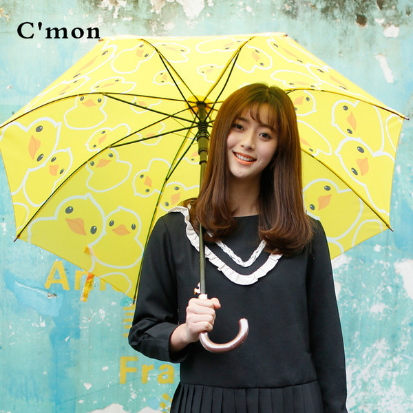 日本 C’mon 大黄鸭两用创意长柄晴雨伞 天猫优惠券折后￥25包邮（￥35-10）