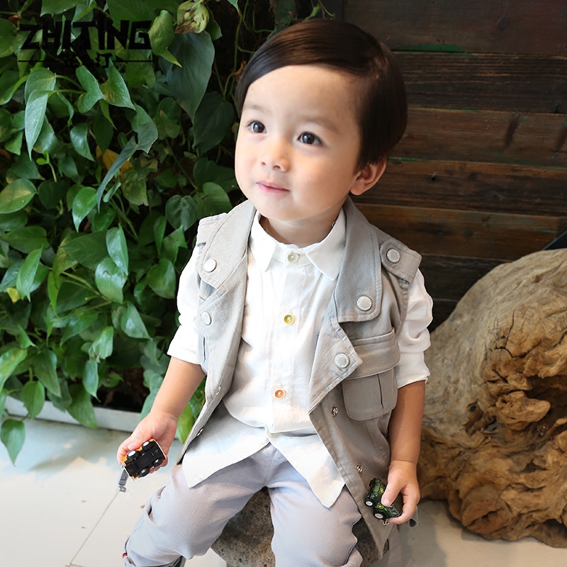 Gilet garcon &AMP en Toile de coton - Ref 2067220 Image 1