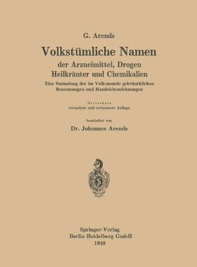 【预订】Volkstumliche Namen Der Arzneimittel...