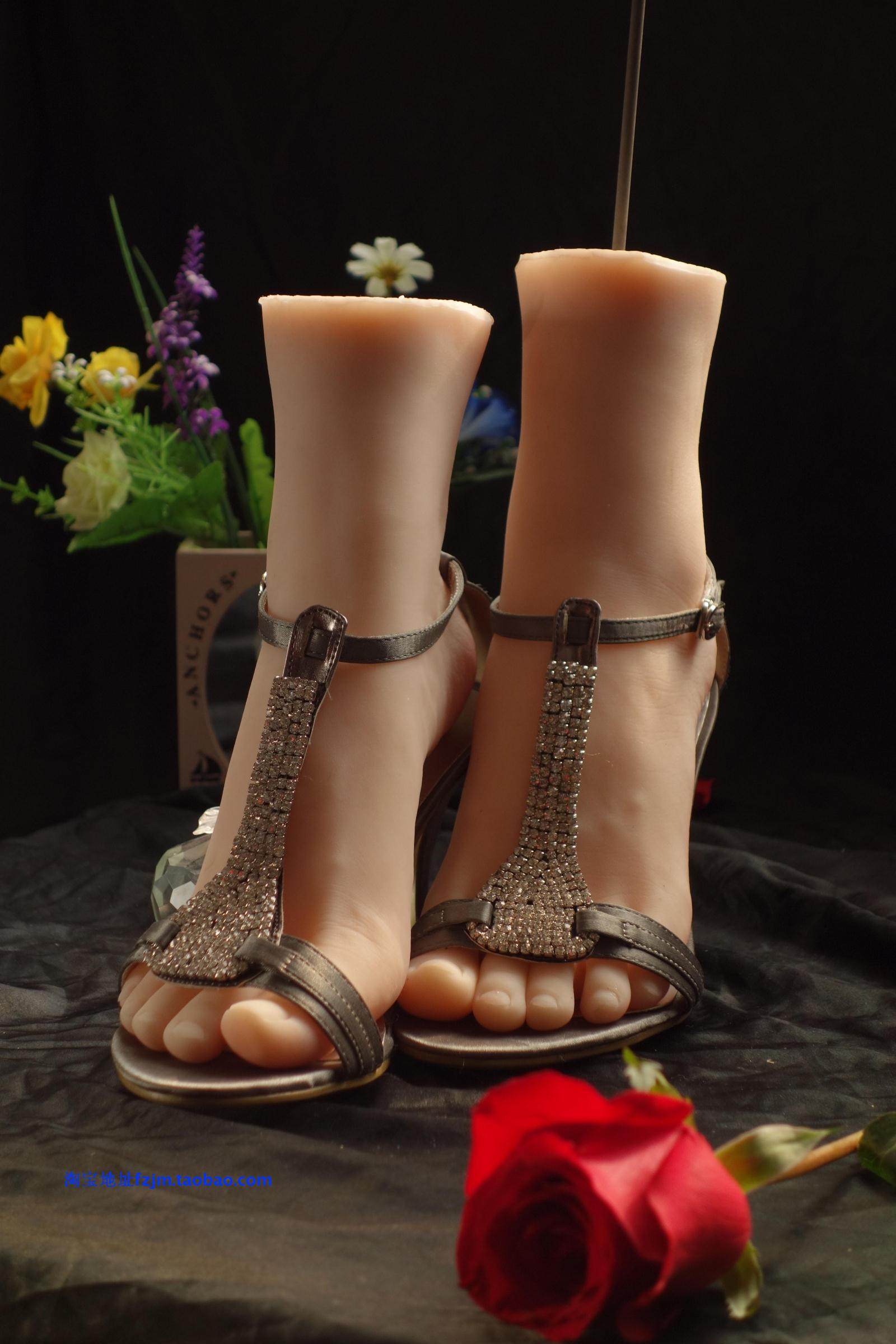 女脚模型仿真足模脚模美女美脚袜子模型真人倒模脚丫拍照鞋模袜模