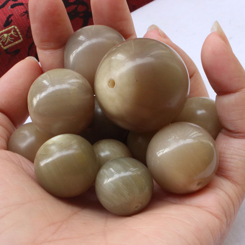 天然白水牛角手串佛珠散珠牦牛手链牛骨念珠金刚星月菩提配饰新款