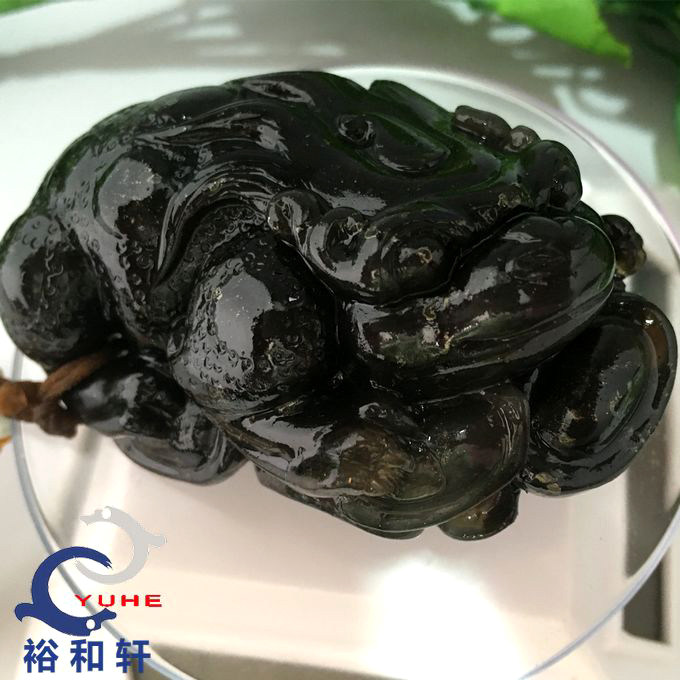 寿山石手件 国石真品高山石 旺财运三脚金蟾精品手把件【裕和轩】