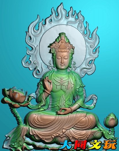 电脑雕刻图 精雕图 浮雕图 灰度图 JDP BMP 观音0