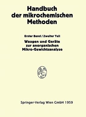 【预订】Waagen Und Wagung; Gerate Zur Anorga...