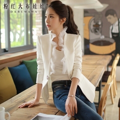 Small suit girls big pink doll fall 2015 dress shirt slim OL temperament ladies small suits long sleeve