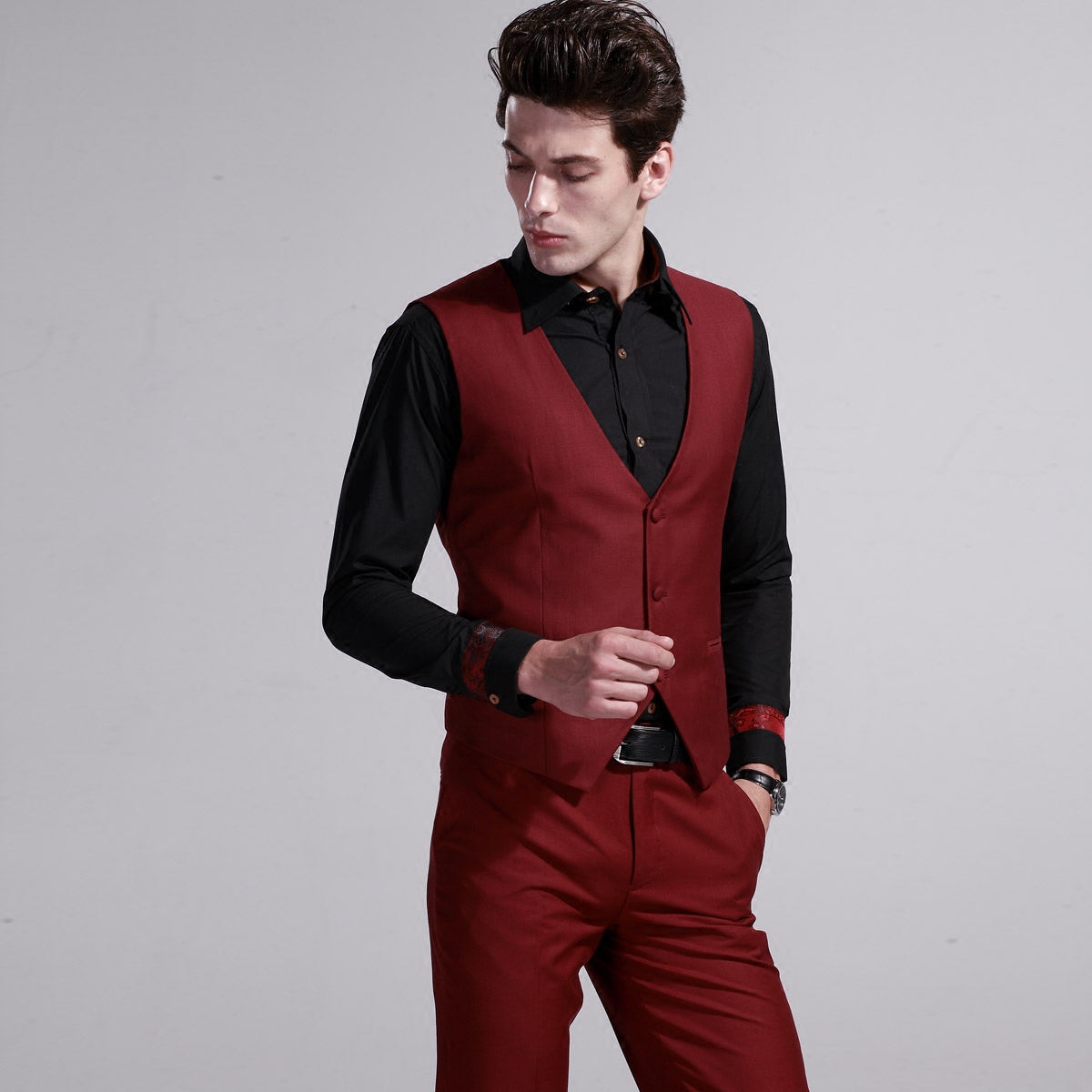Costume homme en polyester pour printemps - Ref 1551088 Image 4